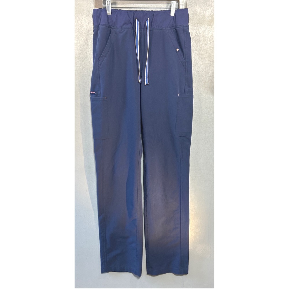 Dolan NWU Scrub Pants Navy Blue Straight Leg Cargo Medical Workwear Small Long
